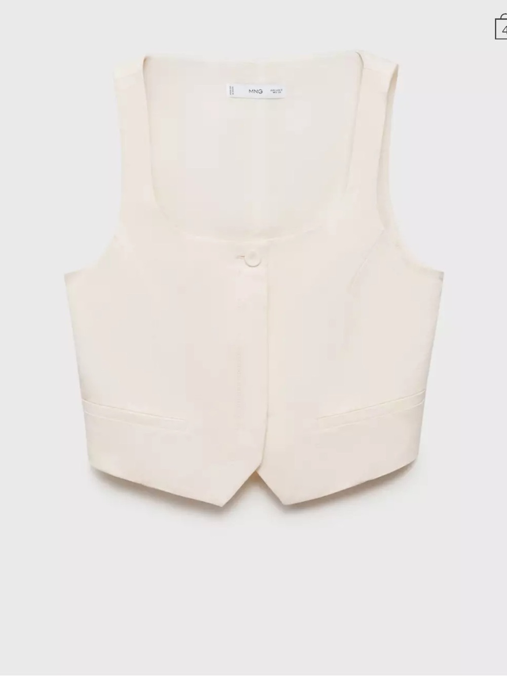 Mango linen blend suit vest